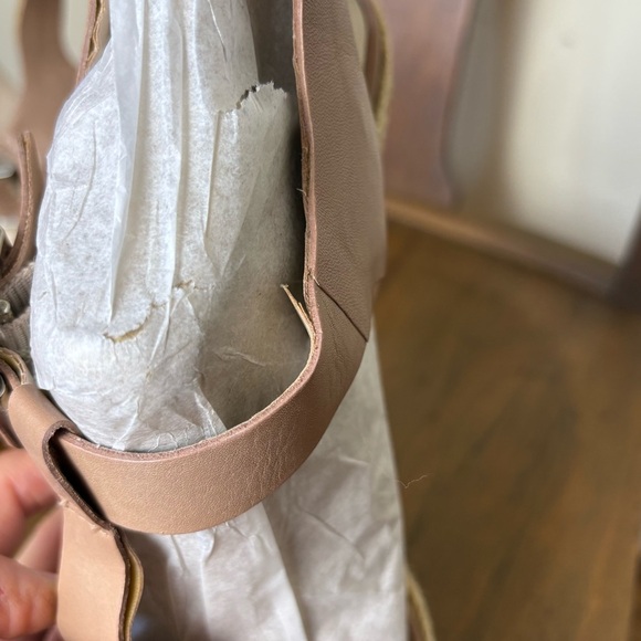 Vince Camuto Tan Leather Wedge Sandals - Picture 12 of 14